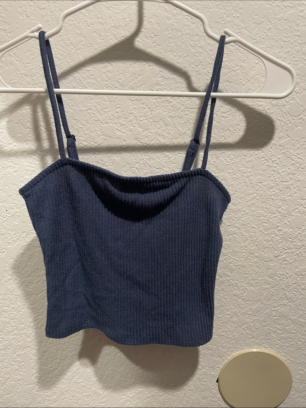 Express Navy Ribbed Cowl Neck Camisole